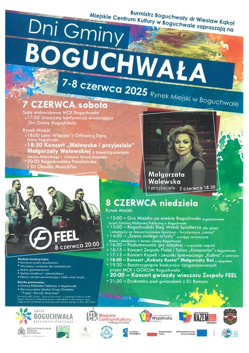 Zaproszenie na imprezę charakterystyczną dla środowiska lokalnego - Dni Gminy Boguchwała