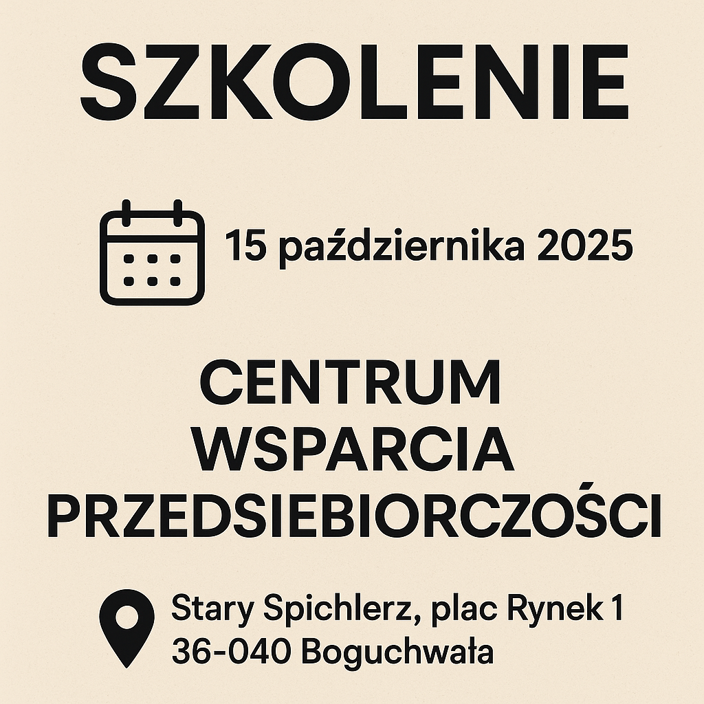 Zaproszenie na szkolenie w dniu 15.10.2025